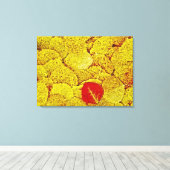 Geel Herfst - Verpakte schilderkunst canvas Afdruk (Insitu (Houten vloer))