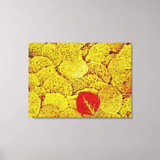 Geel Herfst - Verpakte schilderkunst canvas Afdruk (Voorkant)