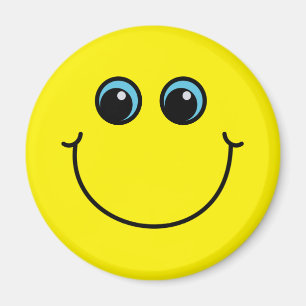 Geel het Glimlachen Gezicht Emoji Magneet