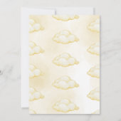 Geel Hete Luchtballon Baby shower Kaart (Achterkant)