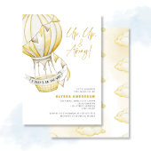 Geel Hete Luchtballon Baby shower Kaart