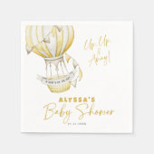 Geel Hete Luchtballon Baby shower Servet (Voorkant)