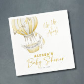 Geel Hete Luchtballon Baby shower Servet