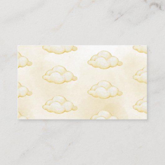 Geel Hete Luchtballon Luier Raffle Baby shower Informatiekaartje (Achterkant)