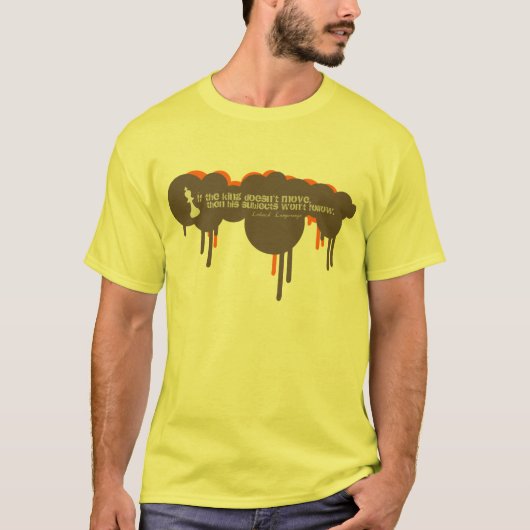 geel - heupcitaat t-shirt (Voorkant)