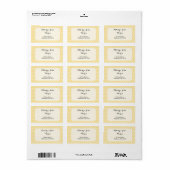Geel hexagon adreslabel etiket (Full Sheet)