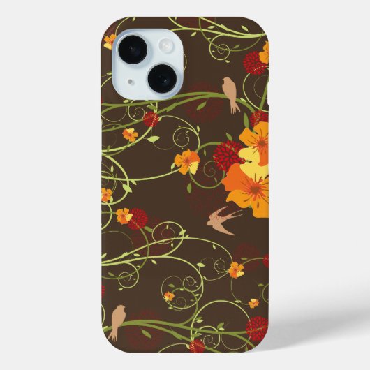 Geel Hibiscus en Zweden Elegant Floral Garden Case-Mate iPhone Case (Achterkant)