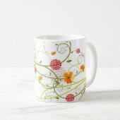 Geel Hibiscus en Zweden Elegant Floral Garden Koffiemok (Voorkant rechts)