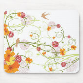 Geel Hibiscus en Zweden Elegant Floral Garden Muismat (Voorkant)