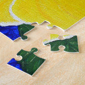 Geel Hibiscus Flower Painting Legpuzzel (Zijkant)