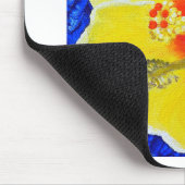 Geel Hibiscus Flower Painting Muismat (Hoek)