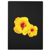 Geel Hibiscus-klembord Klembord (Achterkant)