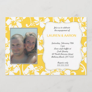 Geel Hibiscus Luau Foto van alle gelegenheden Kaart