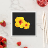 Geel Hibiscus Paper Napkins Servet (Insitu)