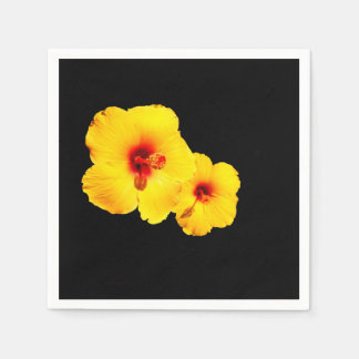 Geel Hibiscus Paper Napkins Servet