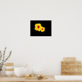 Geel Hibiscus Poster (Keuken)