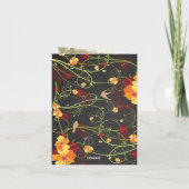 Geel Hibiscus Swallows Floral Chalkboard Weddensch Bedankkaart (Achterkant)