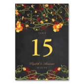 Geel Hibiscus Swallows Floral Chalkboard Weddensch Kaart (Achterkant)