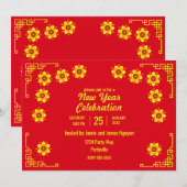 Geel Hoa Mai Blossoms Tanging t Nieuwjaar Kaart (Voorkant / Achterkant)