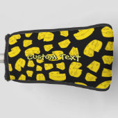 Geel Hoesje van het Kaas Pattern Golf Golfheadcover (Voorkant)