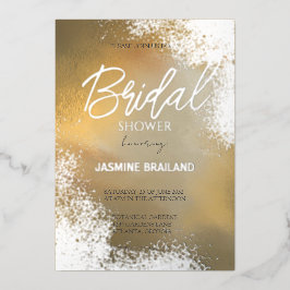 Geel Hombre Cosmic Wash Vrijgezellenfeest Sparkle Folie Uitnodiging