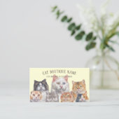 Geel Home Huisdieren Katten Visitekaartje (Staand voorkant)