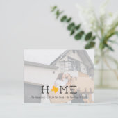 Geel HOME Texas Moving Announcement Briefkaart (Staand voorkant)