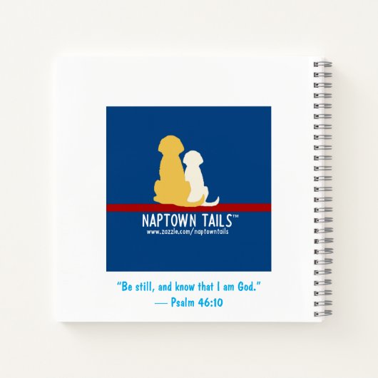 Geel Hond Kid's Gebedsboek wees stil Notitieboek (Achterkant)