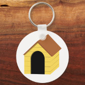 Geel hondenhok Sleutelhanger