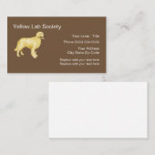 Geel Hondenras Visitekaartje (Voorkant / Achterkant)