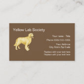 Geel Hondenras Visitekaartje (Voorkant)