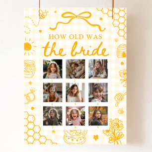 Geel honingbij Hoe oud was de bruid bord Poster