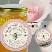 Geel Honingbij Product Label Apiary Roos Rand