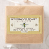 Geel Honingbijenetiket Goldenrod Rand Etiket (Insitu)