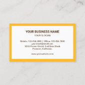 Geel Honingraat Bijenkorf Honing Bijenhouder Visitekaartje (Achterkant)