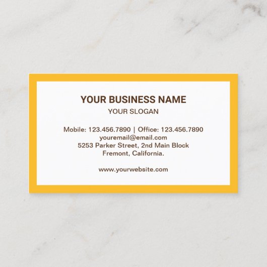 Geel Honingraat Bijenkorf Honing Bijenhouder Visitekaartje (Achterkant)