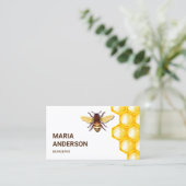 Geel Honingraat Bijenkorf Honing Bijenhouder Visitekaartje (Staand voorkant)