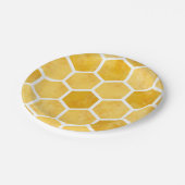 Geel honingraatpapier bord (Gekanteld)