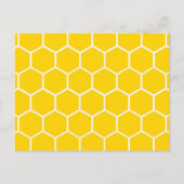 Geel honingraatpatroon briefkaart (Voorkant)
