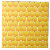 Geel honingraatpatroon tegeltje (Voorkant)