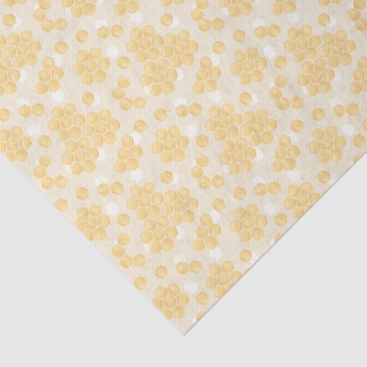 Geel honingraatpatroonpapier tissuepapier (Detail)