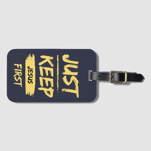 Geel, houd Jezus eerst Bagagelabel (Voorkant (horizontaal))