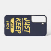 Geel, houd Jezus eerst Samsung Galaxy Hoesje (Achterkant horizontaal)