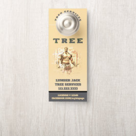 *~* Geel hout Jack Tree Tree Services QR Deur Deurhanger