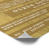 Geel hout, timmerhout, timmerhout, timmerhout, Adv Poster (Hoek)