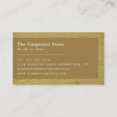 Geel hout, timmerhout, timmerhout visitekaartje (Achterkant)