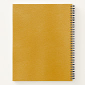 Geel huidsgeel huidsgeel leder N Notitieboek (Achterkant)