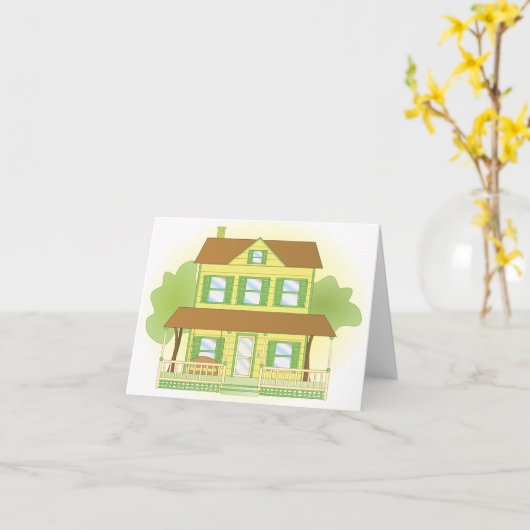 Geel Huis Kaart (Gele Bloem)