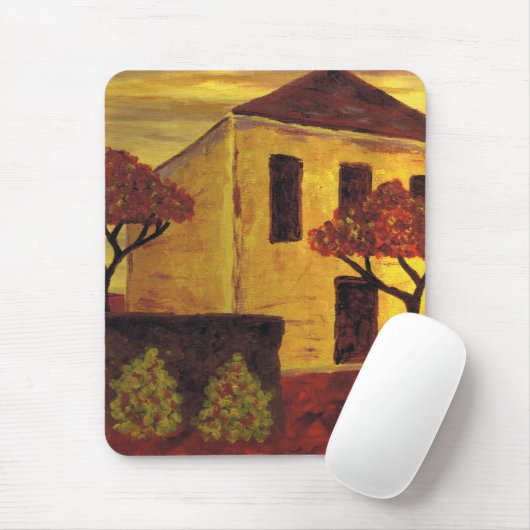 Geel huis muismat (Met muis)