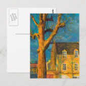 Geel huis Oude boom Landschap Normandië Frankrijk Briefkaart (Voorkant / Achterkant)